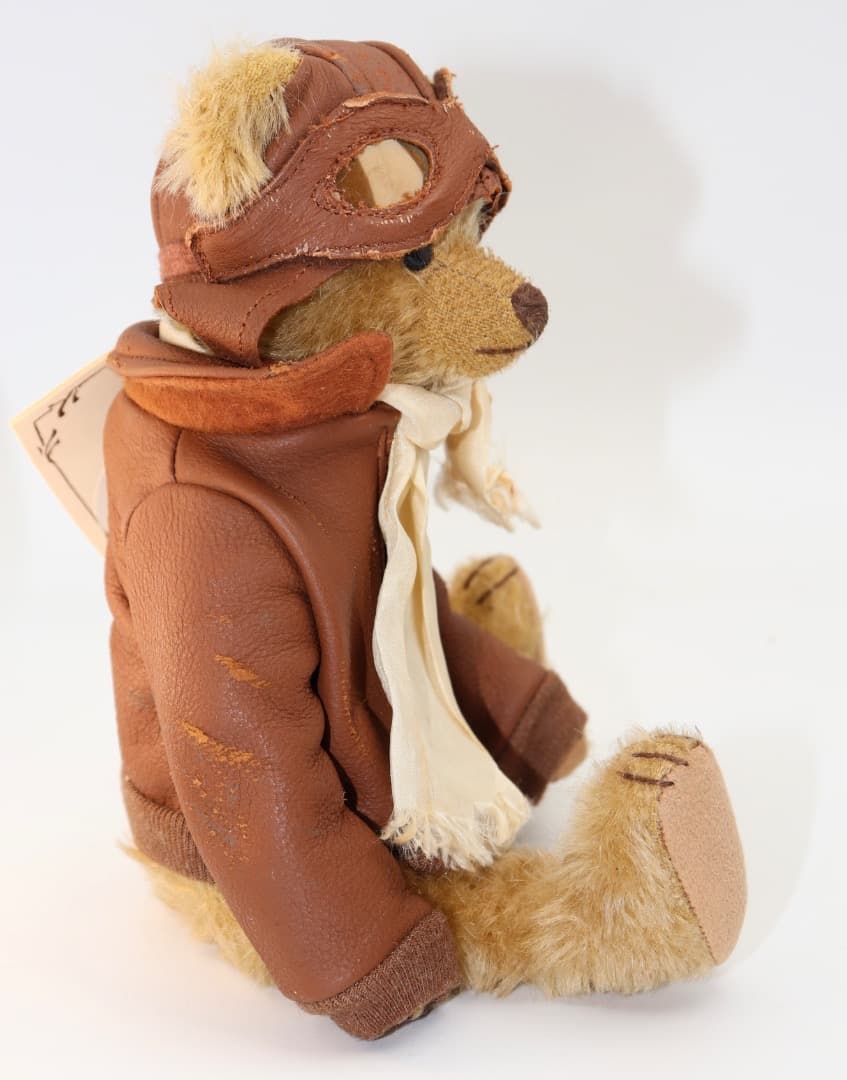 アーティストベア OLD FLYER イギリスSue Lain作 本革ジャケット