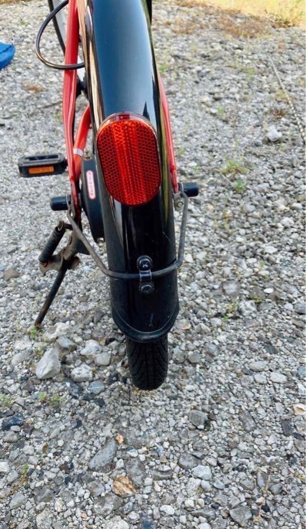 折りたたみ自転車　送料無料　美品　赤色