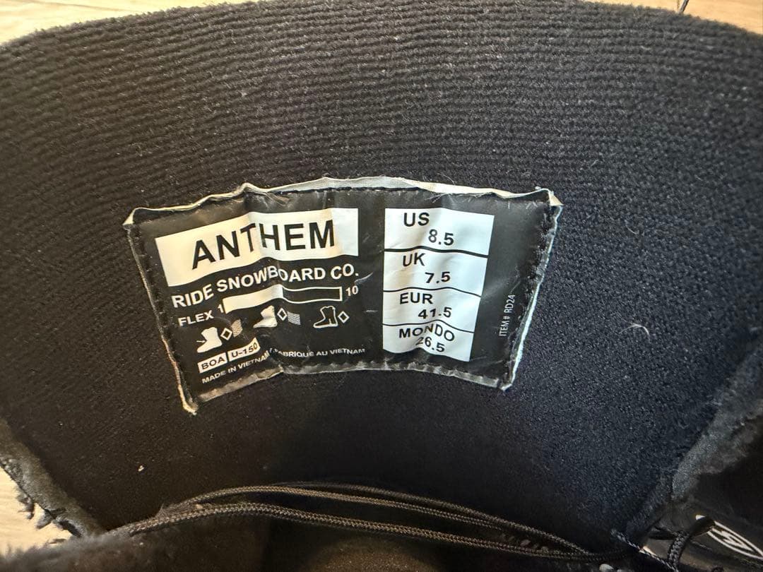 【24-25モデル】RIDE ANTHEM 26.5cm スノーボードブーツ