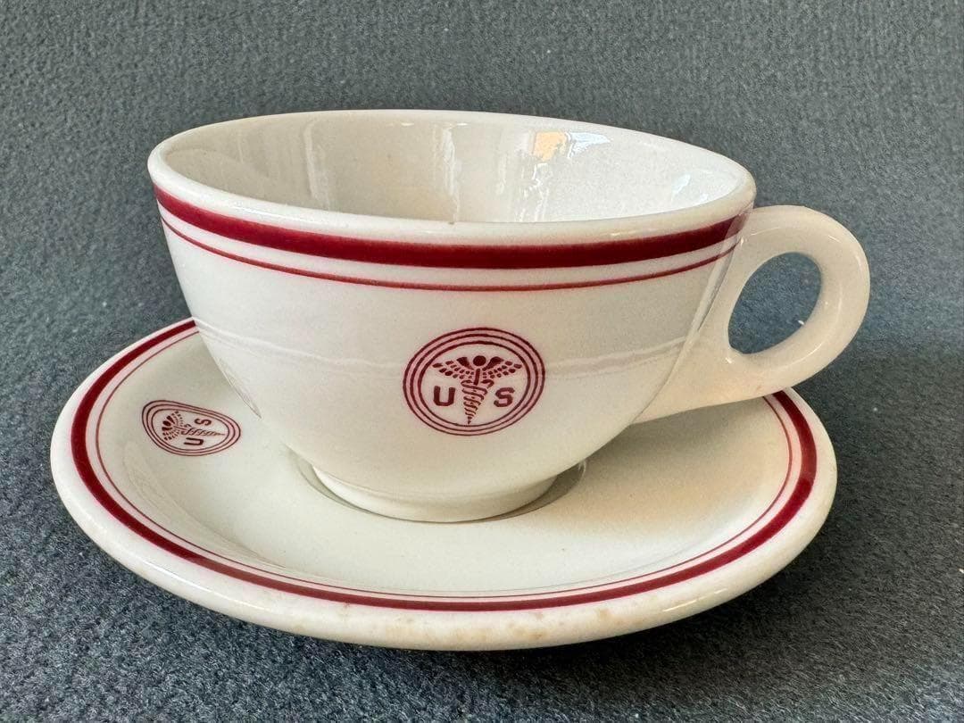 米軍 実物 メディカル カップ&ソーサー