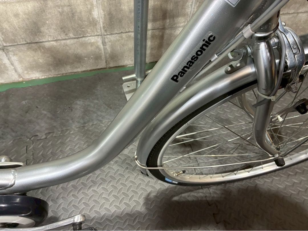 №6960 電動自転車 パナソニック　ビビ26 26インチ　シルバー　変速無し