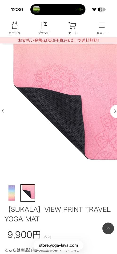未開封SUKALA VIEW PRINT TRAVELYOGA MATヨガマット