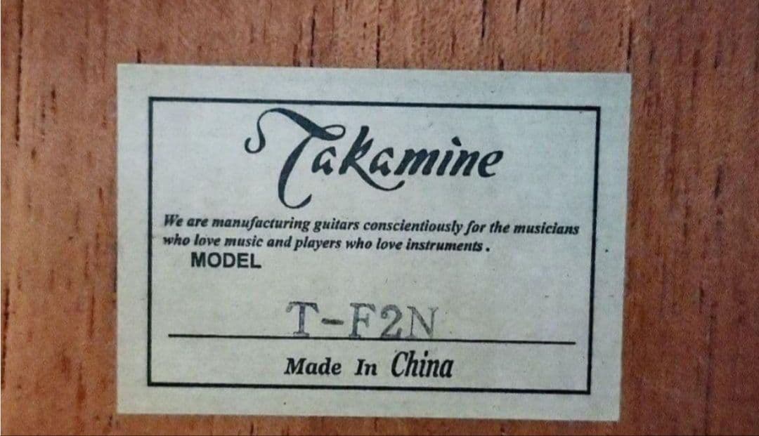 超美品 Takamine T-F2N PU付きエレアコ 生産終了品！