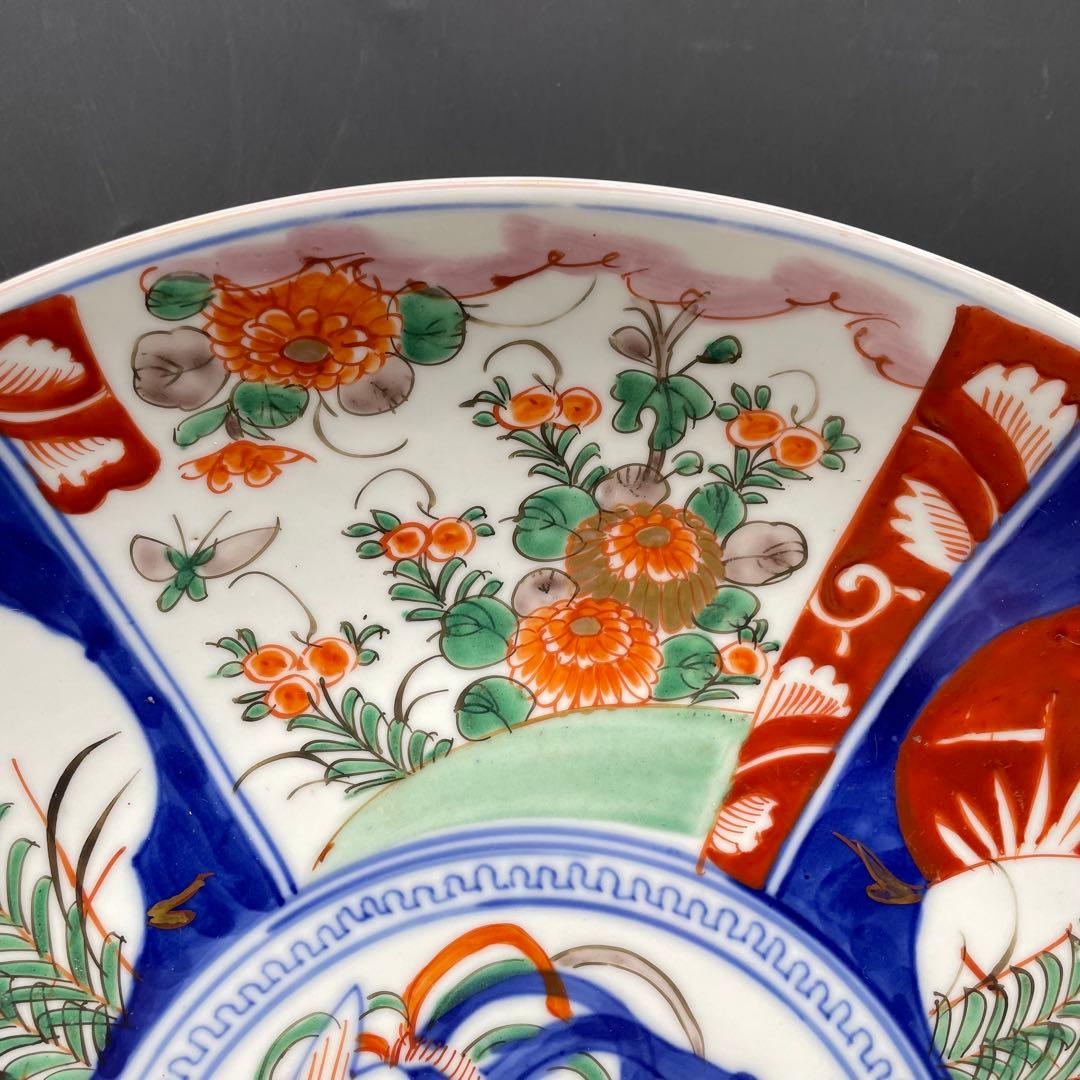 伊万里・有田焼　明治時代　色絵大皿　金彩　飾り皿　37cm