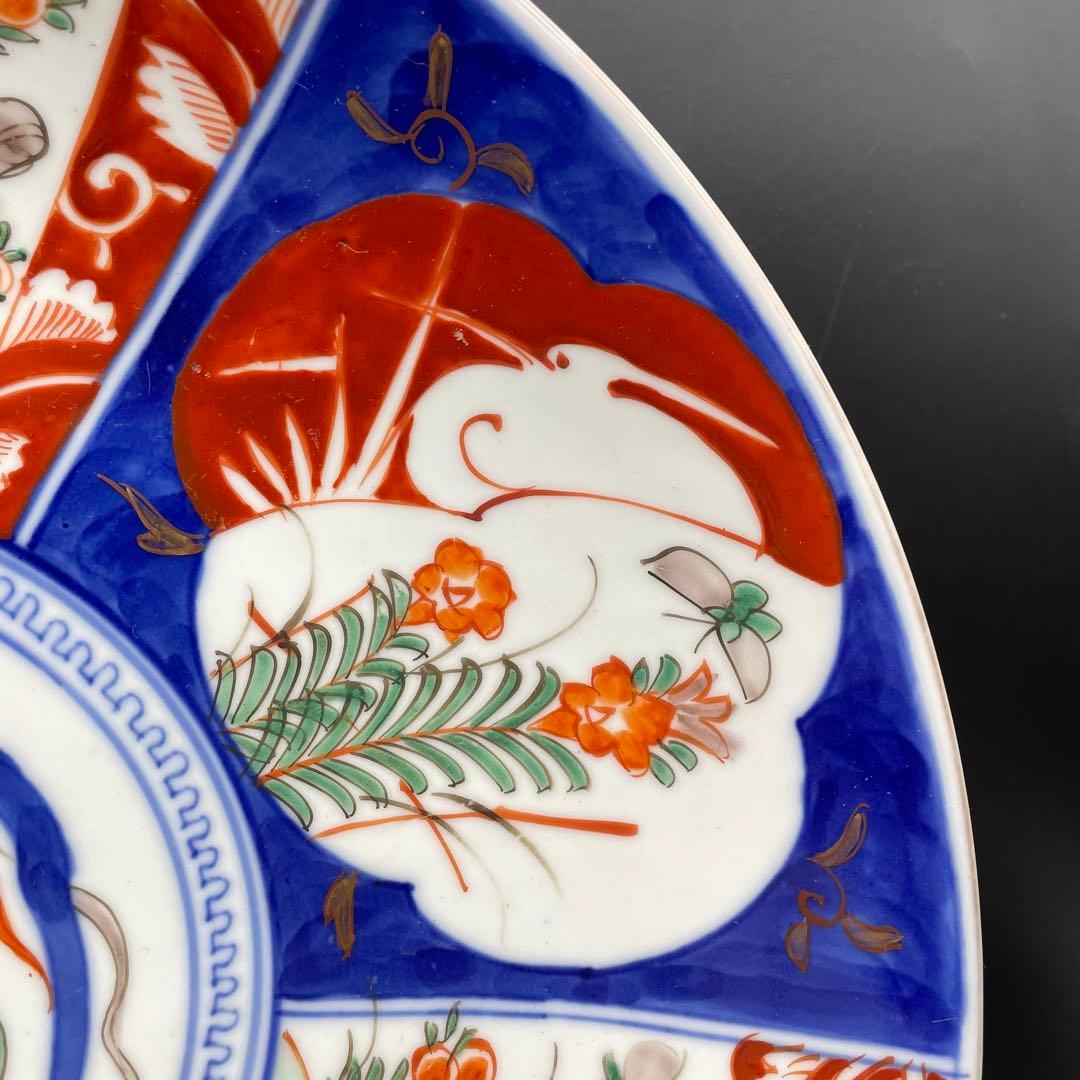 伊万里・有田焼　明治時代　色絵大皿　金彩　飾り皿　37cm
