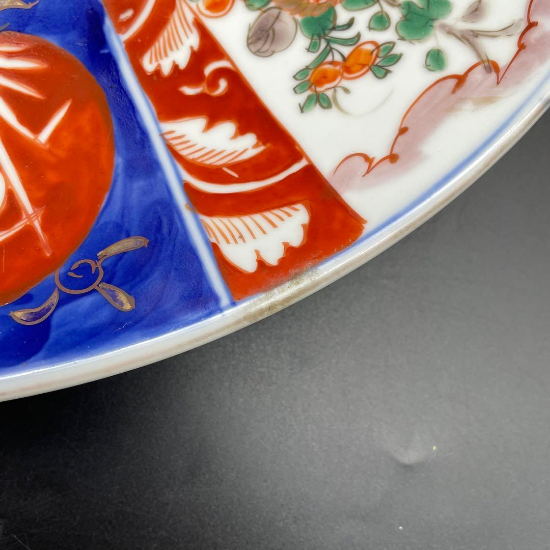 伊万里・有田焼　明治時代　色絵大皿　金彩　飾り皿　37cm