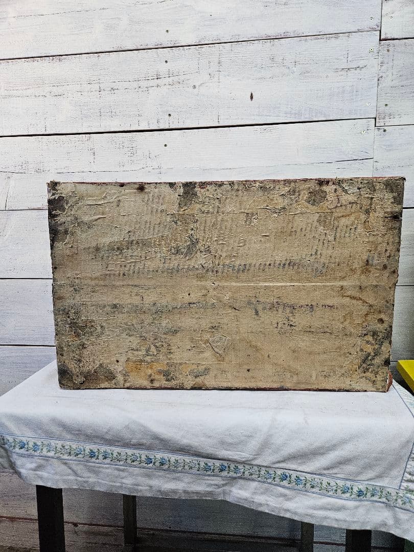 フランスアンティーク 古い木箱 AMIDON  シャビー 宝箱 収納