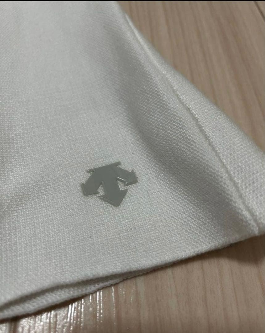 デサントゴルフ レディース ニットスカート プリーツ ホワイト グレー Lサイズ