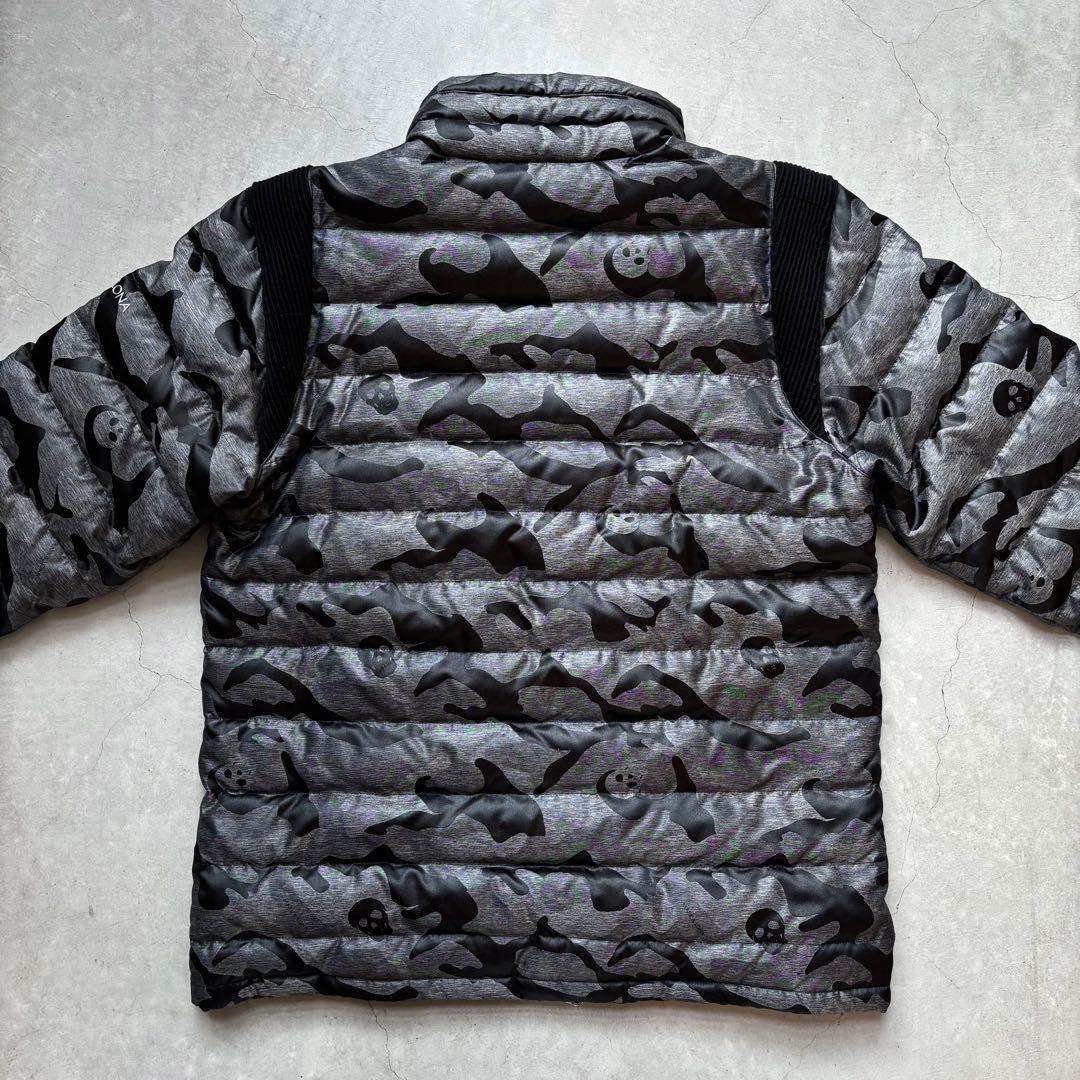 【美品】MARK&LONA ダウンジャケット スカル 迷彩総柄 ゴルフウェア L