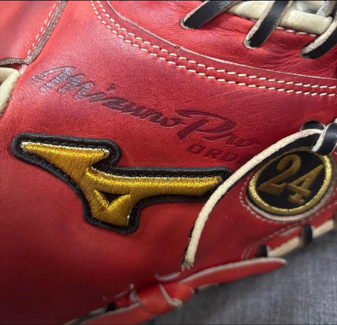 ミズノプロ 軟式グローブ レッド