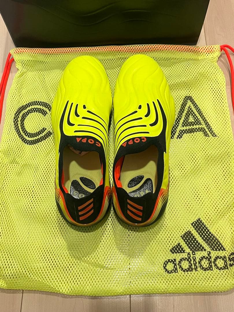 adidas COPA 26.5cm FG イエロー　紐なし最上位モデル