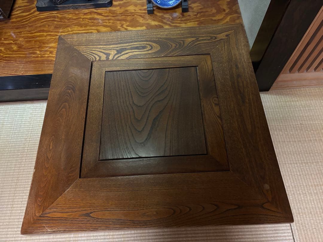 木製 四角形座卓 引き出し付き