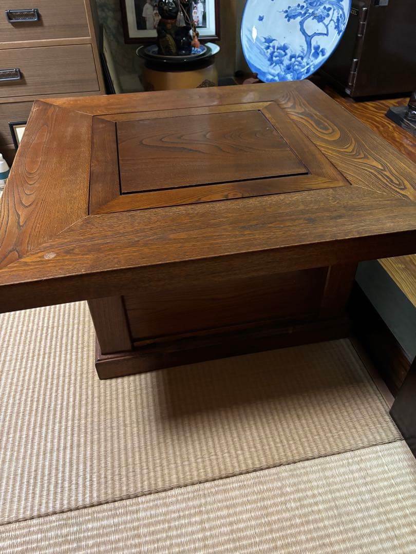 木製 四角形座卓 引き出し付き