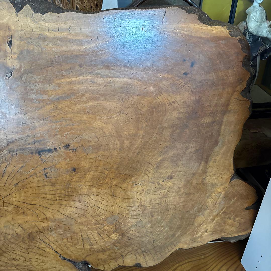 お値下げしました一枚板木製天然木ローテーブル