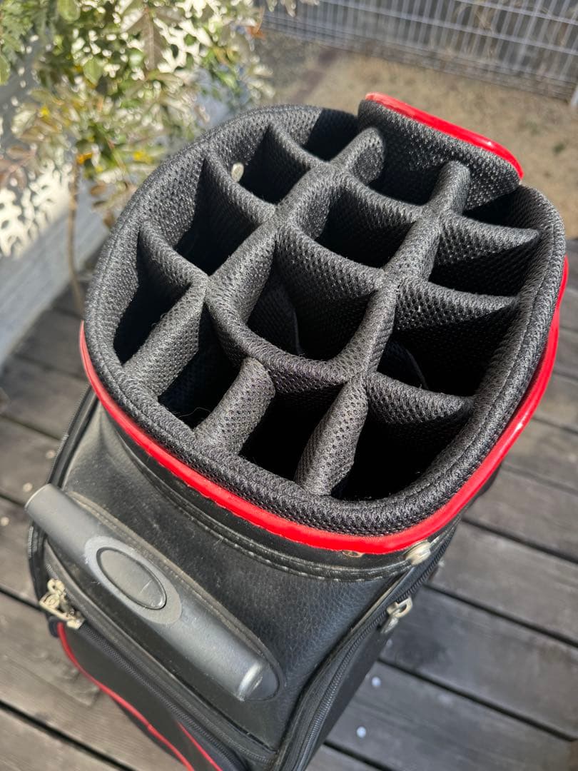 サムソナイト　キャディバッグ キャスター付 ブラック ゴルフバッグ キャリー付