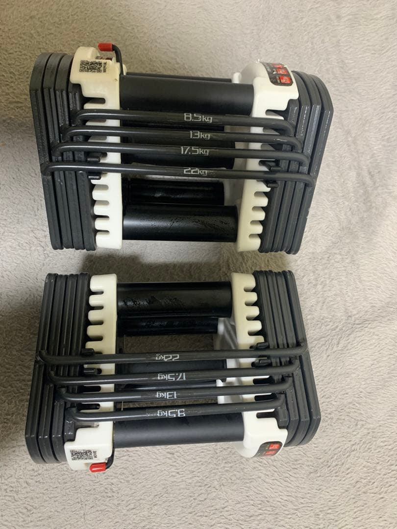 FIELDOOR 可変式 クイックダンベル　ブロックダンベル　22kg 15段階