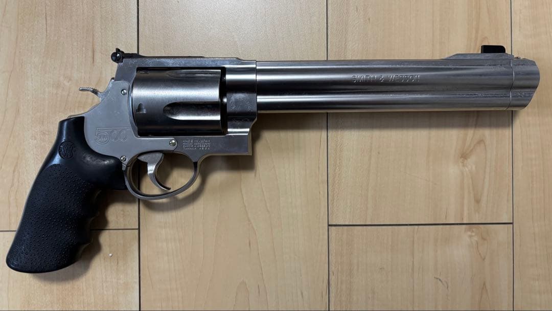 【美品】タナカ S&W M500 ステンレス 8インチ ガスリボルバー 6mm