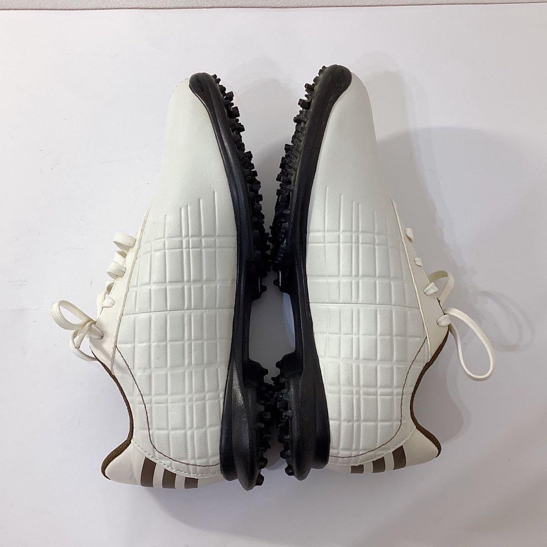 新品未使用✨adidas アディダス ゴルフシューズ 24.5cm 白 ブラウン