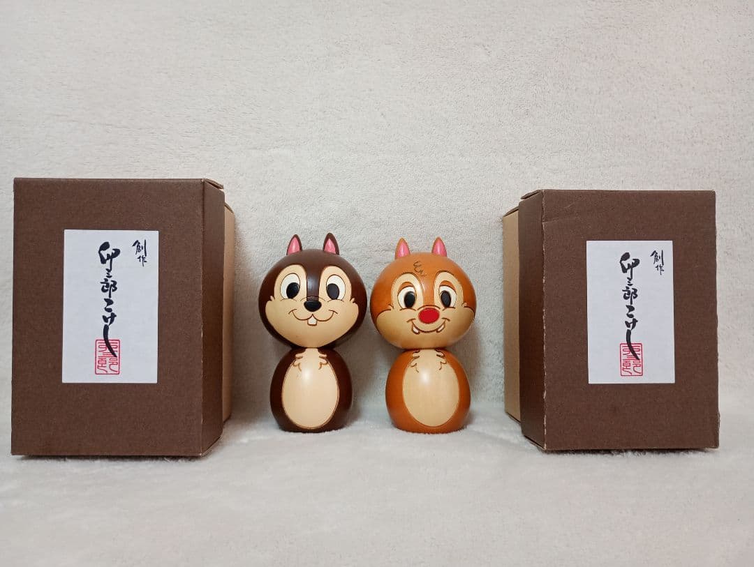 チップとデール　こけし　ディズニーストア