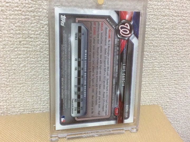 Luis garcia 2018年ルーキー直書き直筆サインカード　250枚限定