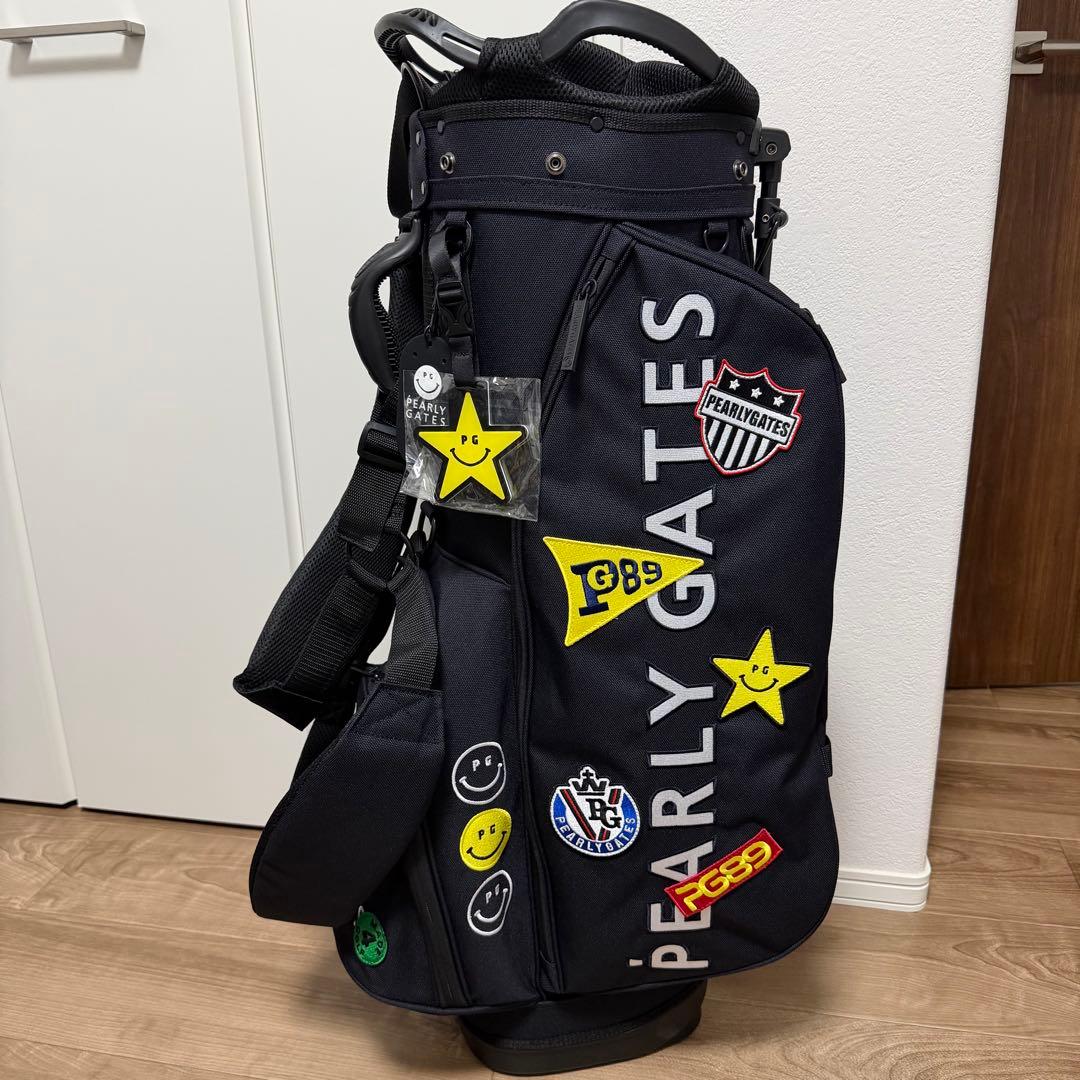 限定品 未使用「PEARLY GATES」ワッペンスタンド式キャディバッグ
