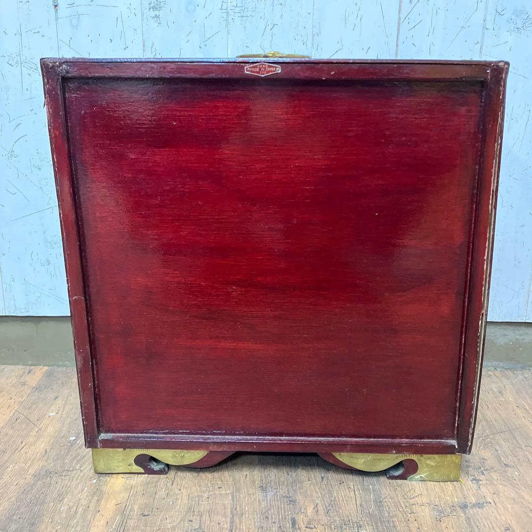 A-3 中国美術 薬箪笥風 小型箪笥 チェスト 抽斗8杯 飾台 道具箱 骨董品