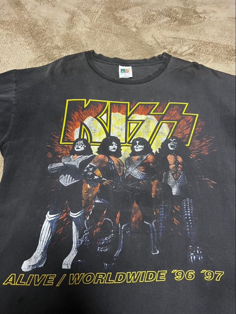 【中古】KISS ALIVE WORLDWIDE '96 '97 Tシャツ XL