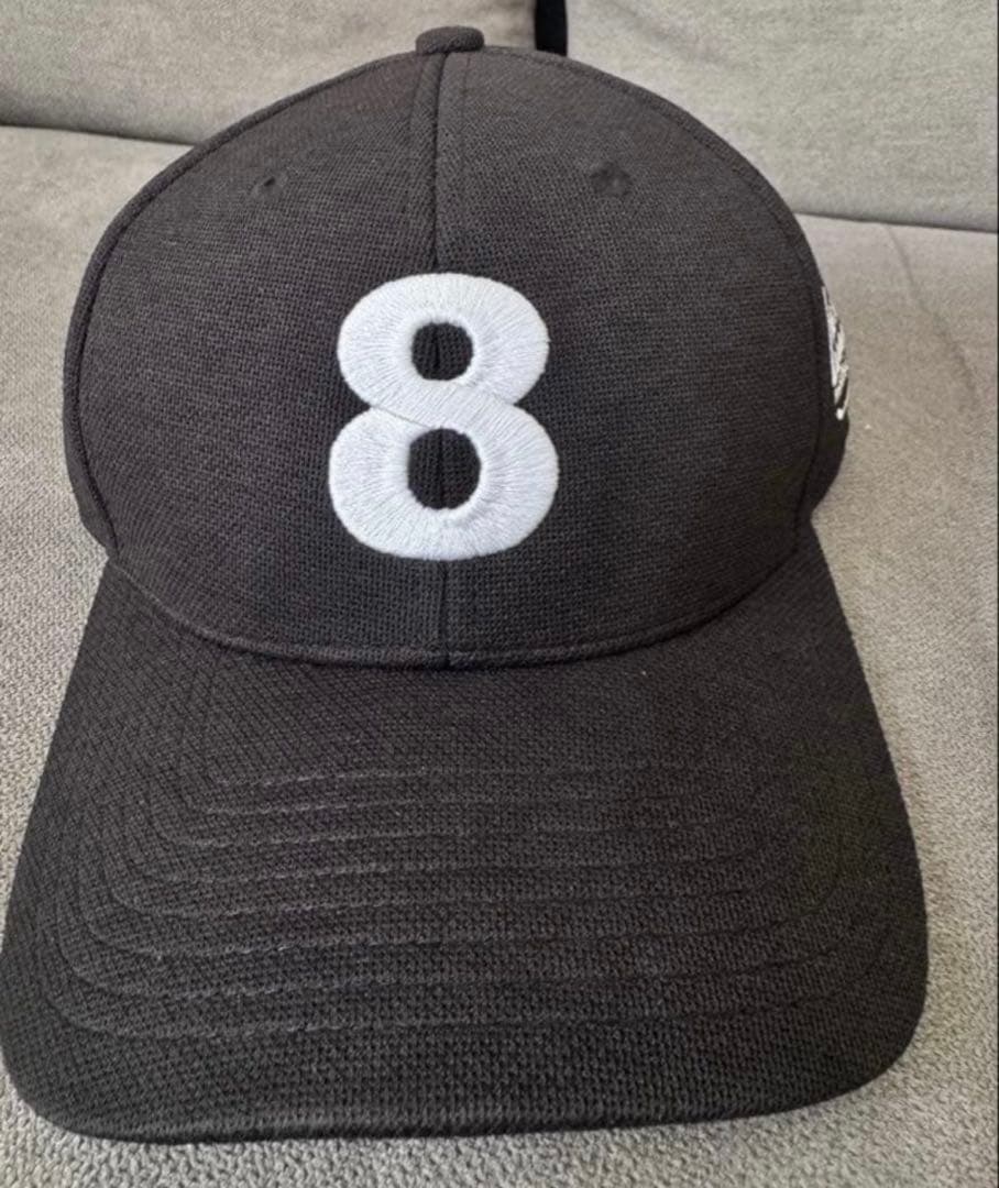 MUTA MARINE 黒 キャップ 数字8刺繍