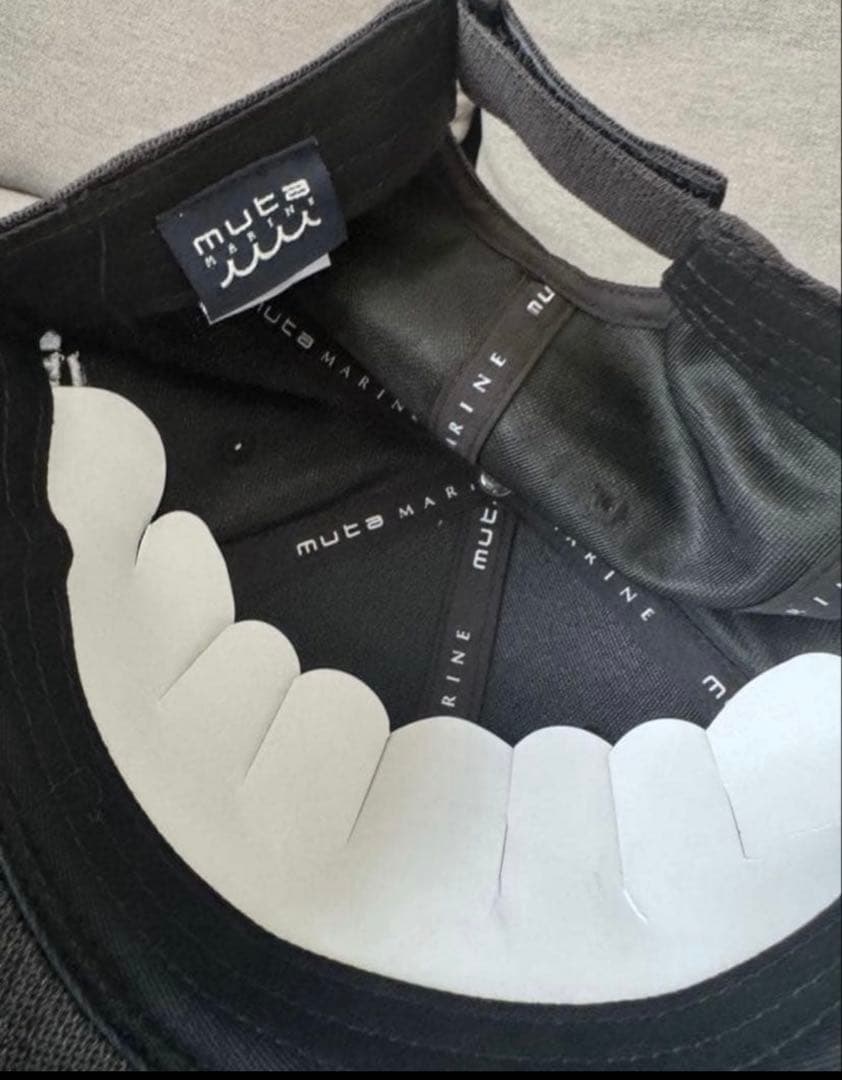 MUTA MARINE 黒 キャップ 数字8刺繍