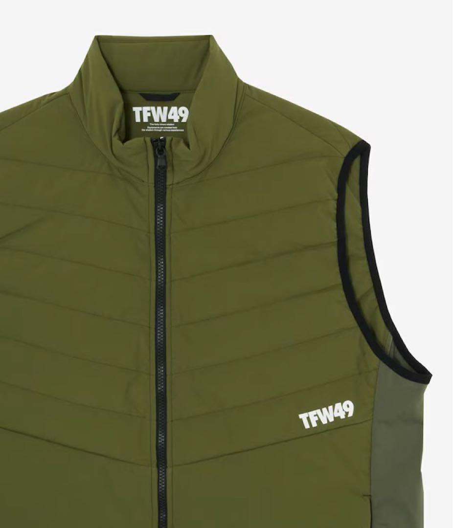 【新品未使用】TFW49 カーキ ダウンベスト メンズウェア Mサイズ ゴルフ