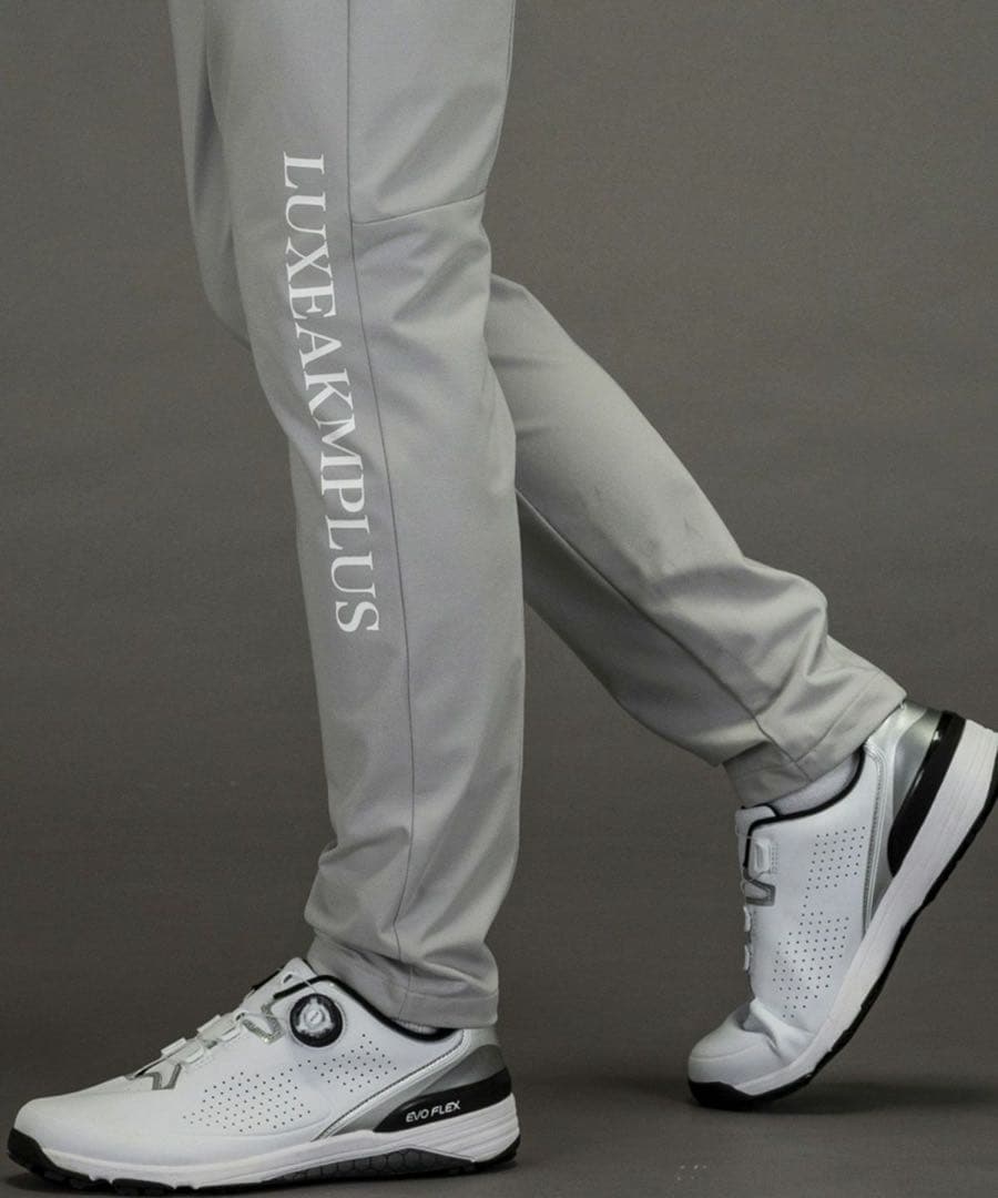 LUXEAKMPLUS メンズ ゴルフパンツ グレー Mサイズ 在庫SALE