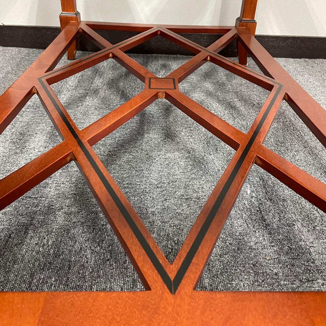 【手渡し希望】アンティーク　ガラステーブル　ローテーブル　輸入家具