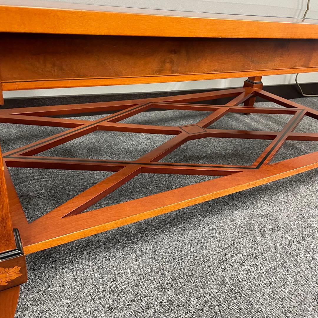 【手渡し希望】アンティーク　ガラステーブル　ローテーブル　輸入家具