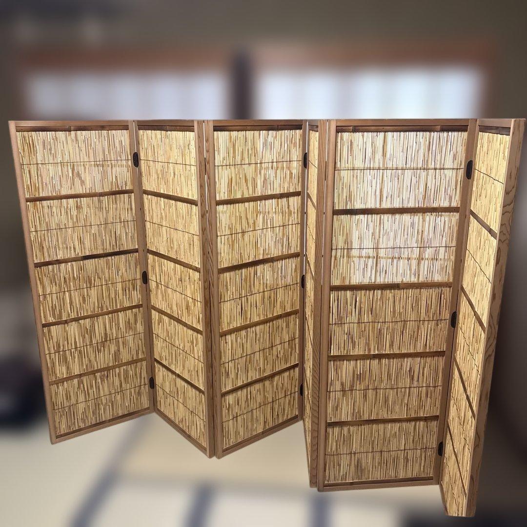 【茶道具】花寄六枚屏風（紙箱）★送料込★