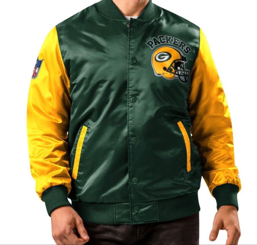 【希少】STARTER グリーンベイ・パッカーズ サテンスタジャン Mサイズ相当