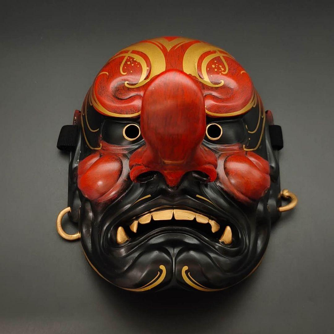 天狗お面　能面　樹脂　インテリア置物