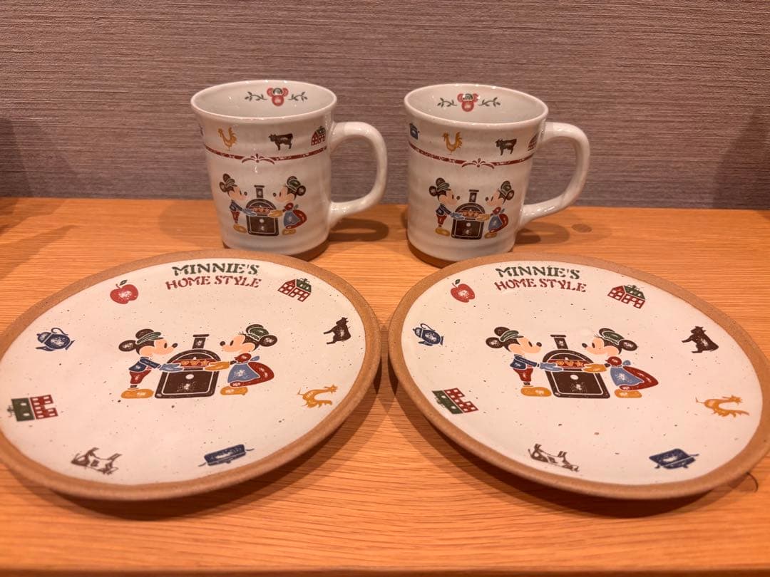 希少　レア　ディズニー　シー　ミニー　ホームスタイル　オープン　食器　コップ　皿