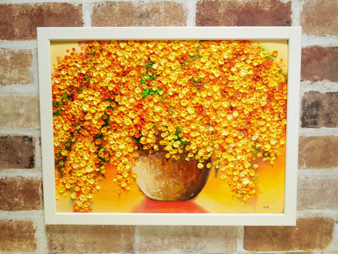 油絵 絵画 【ミモザ】