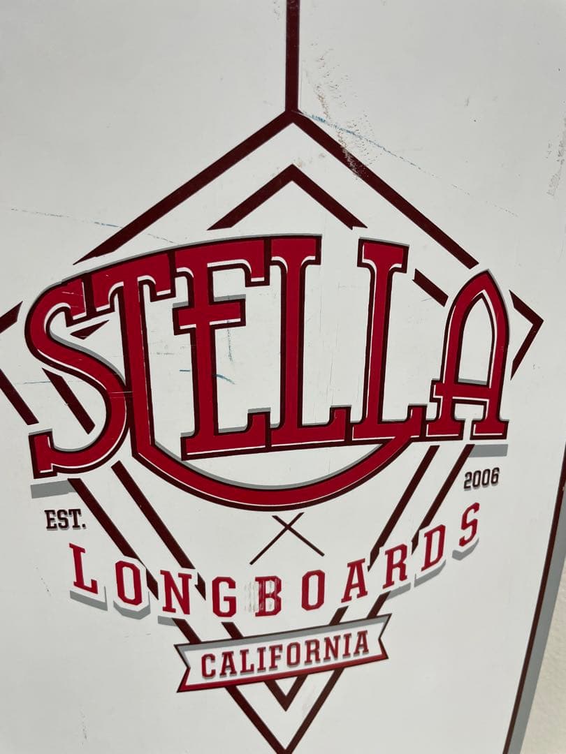 【STELLA 】ステラ　ピンテールロングボード ホワイト/レッド　ハワイ