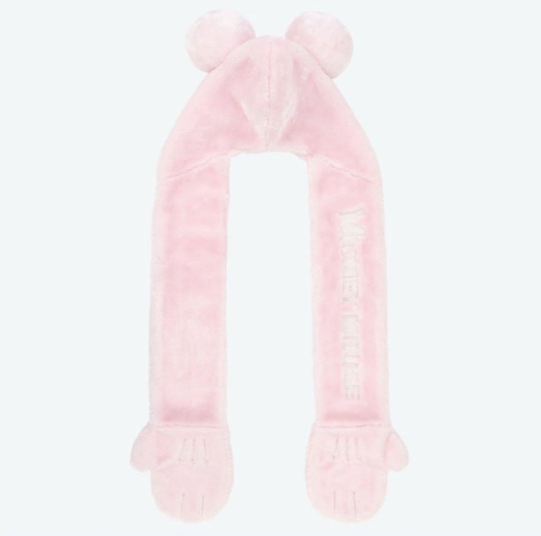 ディズニーマフラーキャップ　ピンク　ファンキャップ