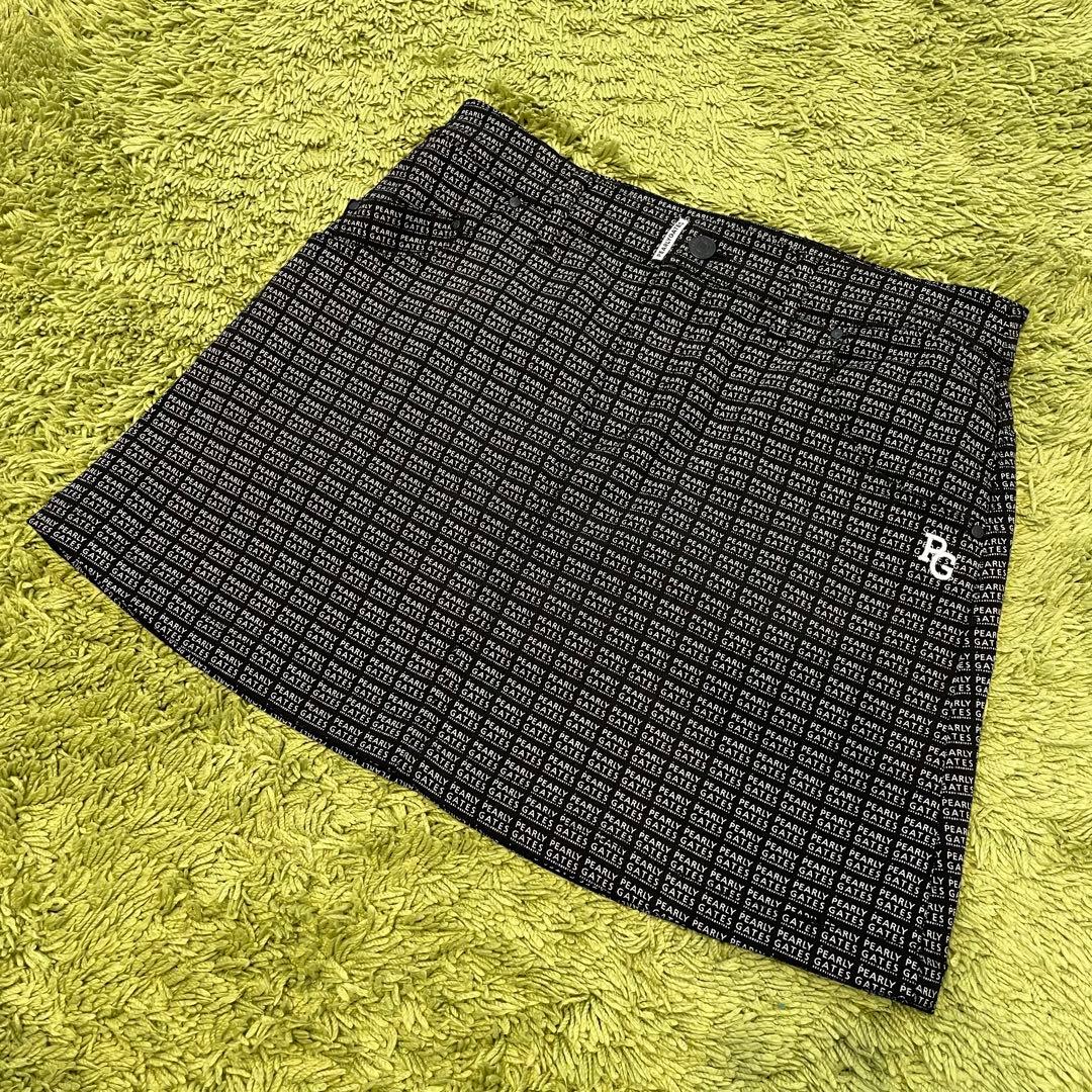 パーリーゲイツ PEARLYGATES 総柄スカート ストレッチ ネイビー系 1