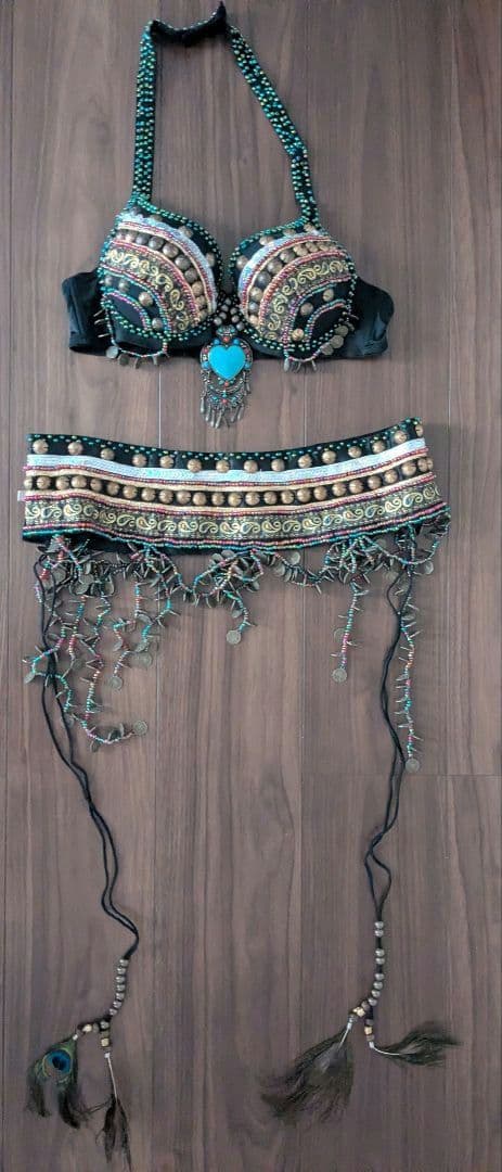 ベリーダンス トライバル衣装 ブラベルトセット