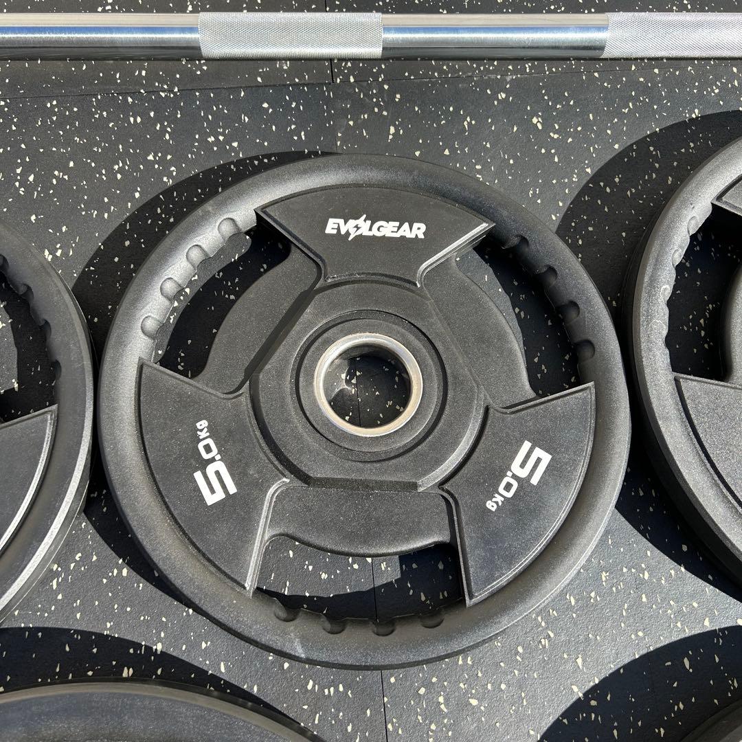 EVOLGEAR エヴォルギア オリンピックバー&プレート127.5kg セット