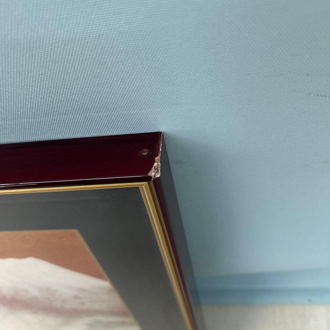 山内一生　赤富士　貼り絵切り絵　和紙工芸