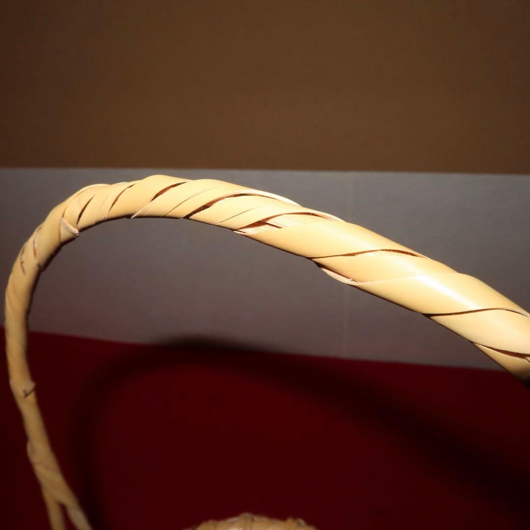 【茶道具】轡昭竹斎作　有馬手付籠花入