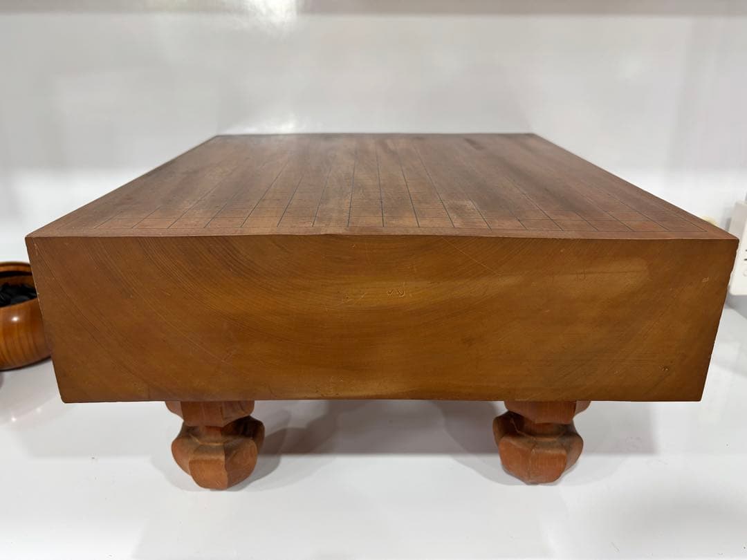 T63 木製囲碁盤と石セット 蛤 へそあり