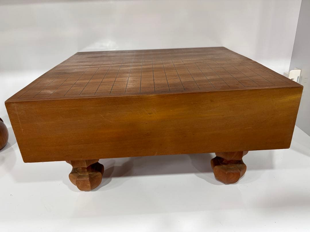 T63 木製囲碁盤と石セット 蛤 へそあり