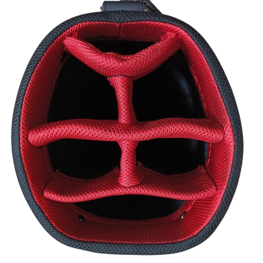 【廃盤品】 ナイキ ゴルフ キャディバッグ エナメル ブラック 黒 9型 6分割