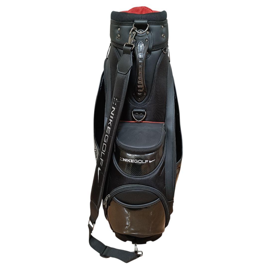 【廃盤品】 ナイキ ゴルフ キャディバッグ エナメル ブラック 黒 9型 6分割