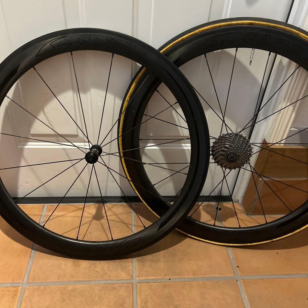 Sacra 50mm カーボンホイール　前後セット